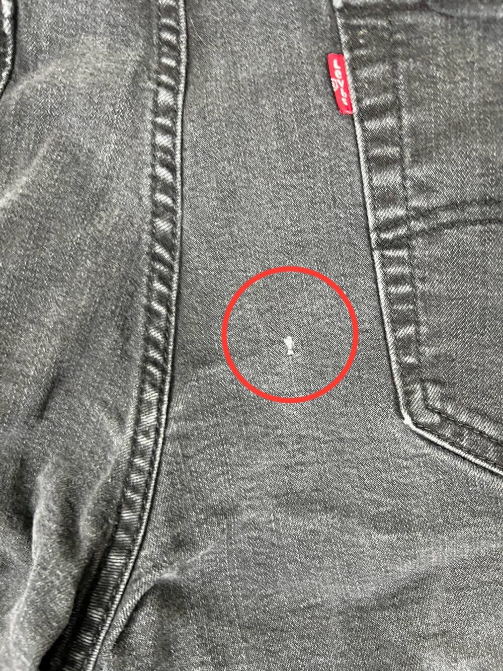 Levis 541 Jeans Mens 36x30 Black Tapered Flex Denim Faded Retro Vintage READ - Picture 9 of 12